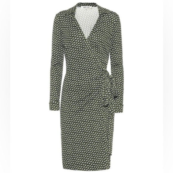 Diane Von Furstenberg Dresses & Skirts - DIANE VON FURSTENBERG - New Jeanne Two Printed Silk-jersey Wrap Dress In Green